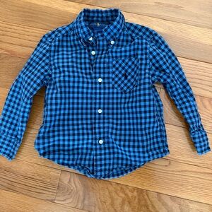 Ralph Lauren button down toddler shirt blue gingham